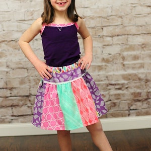 Polly's Drop Waist Skirt. PDF sewing patterns for girls sizes 2t-12 image 2