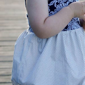 Knit Baby Bella Bodice Add-On MUST Purchase Woven Version for Skirt. PDF Sewing Pattern for Sizes NB-24Months. 画像 5