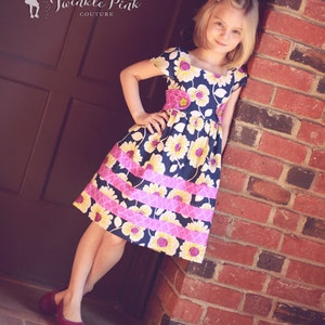 Rayann's Retro Dress & Top. PDF sewing pattern for toddler girl sizes 2t 12. image 3