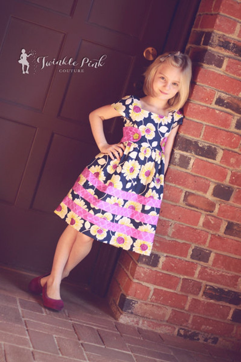 Rayann's Retro Dress & Top. PDF sewing pattern for toddler girl sizes 2t 12. image 3