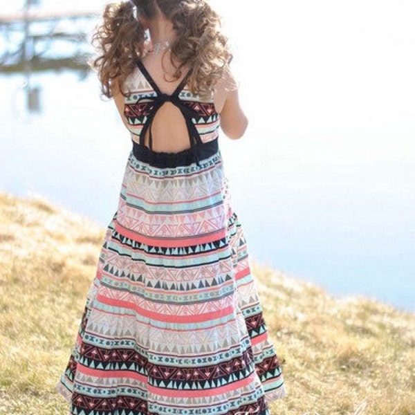 Mias Raffhalter Top, Kleid & Maxi. PDF-Schnittmuster für Kleinkind Mädchen Größen 2t - 12.