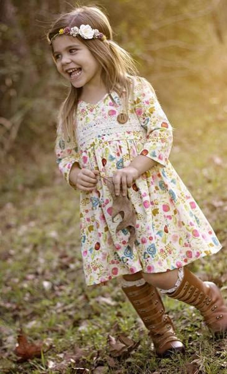 Brenda's Bow Back Top & Dress. PDF sewing pattern for toddler girl sizes 2t 12. image 3