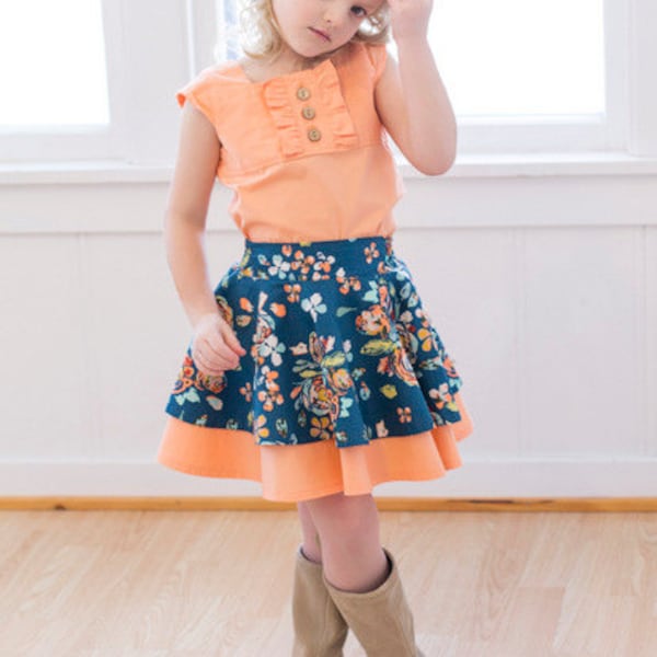 Tilly's Circle Skirt. PDF sewing patterns for girls sizes 2t-12