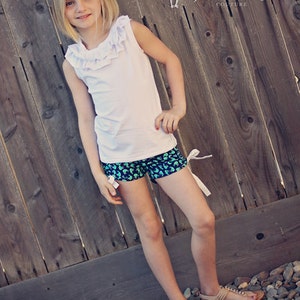 Cheyenne's Ultimate Ruffle Tshirt. PDF sewing pattern for toddler girl sizes 2t 12. image 4