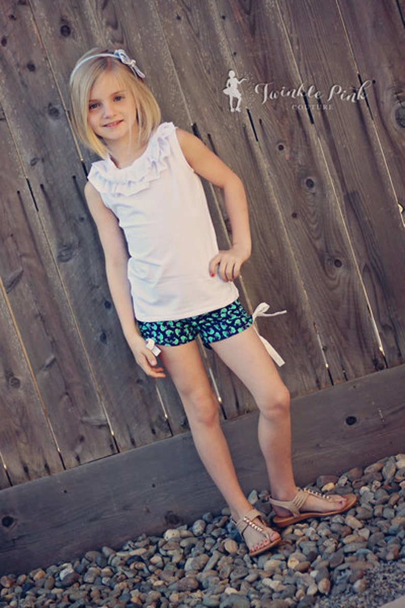 Cheyenne's Ultimate Ruffle Tshirt. PDF sewing pattern for toddler girl sizes 2t 12. image 4