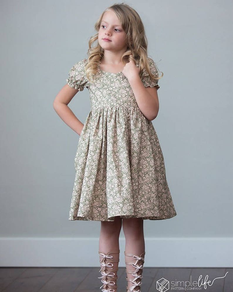 Pearl's Zipper Top & Dress PDF Downloadable Sewing Pattern Toddlers Girls Sizes 2T-12 image 5