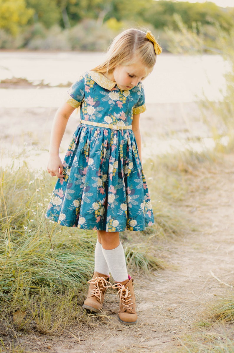 Wendy's Classic Collar Dress PDF downloadable Sewing Pattern Toddlers Girl Sizes 2T-12 image 1
