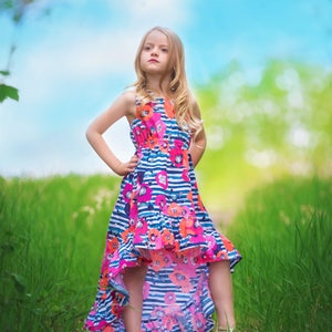 Harmony's Top, Dress, High Low & Maxi.  PDF Sewing Patterns For Girls Sizes 2T-12