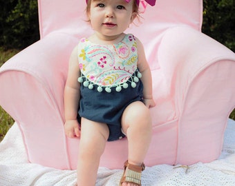 Baby Reagan's Bib boho romper . PDF sewing patterns for Baby sizes NB-24 months
