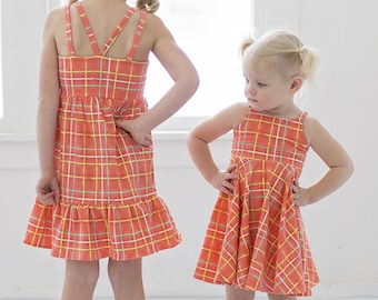 KNIT Bella Bodice Add On – MUST Purchase Woven Version for Skirt. PDF Sewing Pattern for Sizes 2T-12