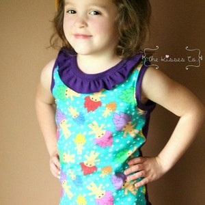 Cheyenne's Ultimate Ruffle Tshirt. PDF sewing pattern for toddler girl sizes 2t 12. image 3