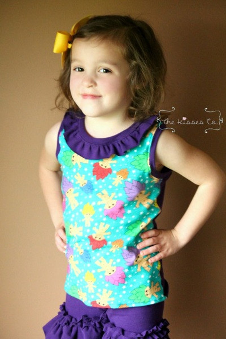 Cheyenne's Ultimate Ruffle Tshirt. PDF sewing pattern for toddler girl sizes 2t 12. image 3