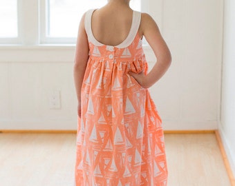 Molly's Scoop Collar and Pintuck Top, Dress and Maxi. PDF sewing patterns for girls sizes 2t-12