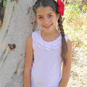 Cheyenne&#39;s Ultimate Ruffle Tshirt. PDF sewing pattern for toddler girl sizes 2t - 12.