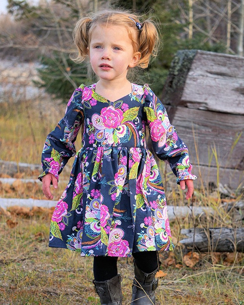 Pearl's Zipper Top & Dress PDF Downloadable Sewing Pattern Toddlers Girls Sizes 2T-12 image 2