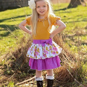 Phoebe's Drop Waist Dress. PDF sewing pattern for toddler girl sizes 2t - 12.