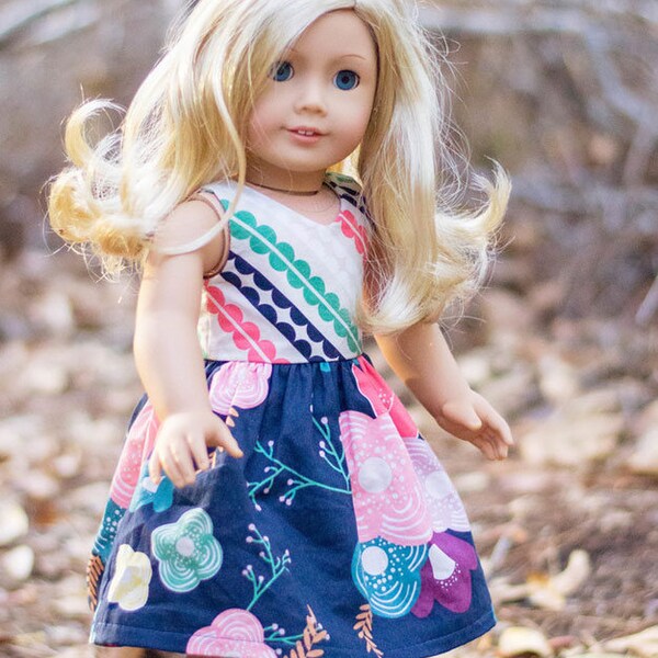 DOLL Ayda PDF Sewing Pattern for Sizes 14″ & 18″ (Wellie Wisher, American Girl equivalent)