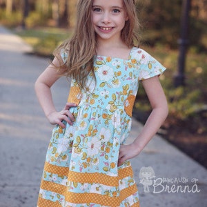 Rayann's Retro Dress & Top. PDF sewing pattern for toddler girl sizes 2t 12. image 4