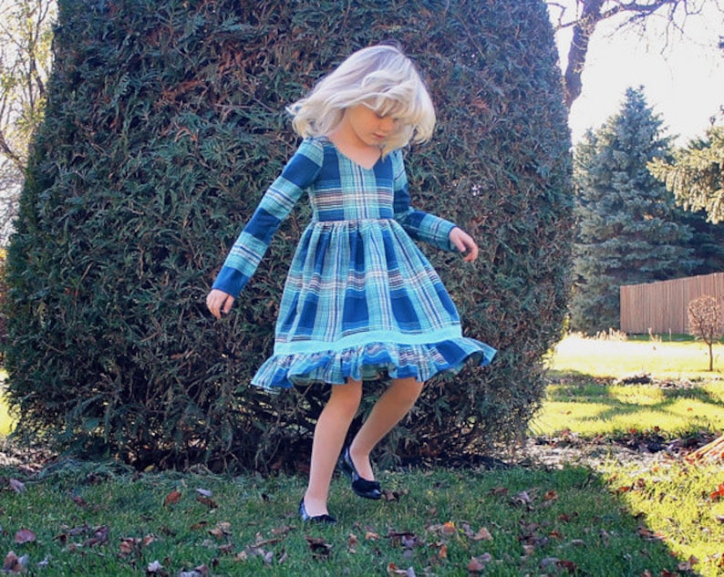 Brenda's Bow Back Top & Dress. PDF sewing pattern for toddler girl sizes 2t 12. image 2