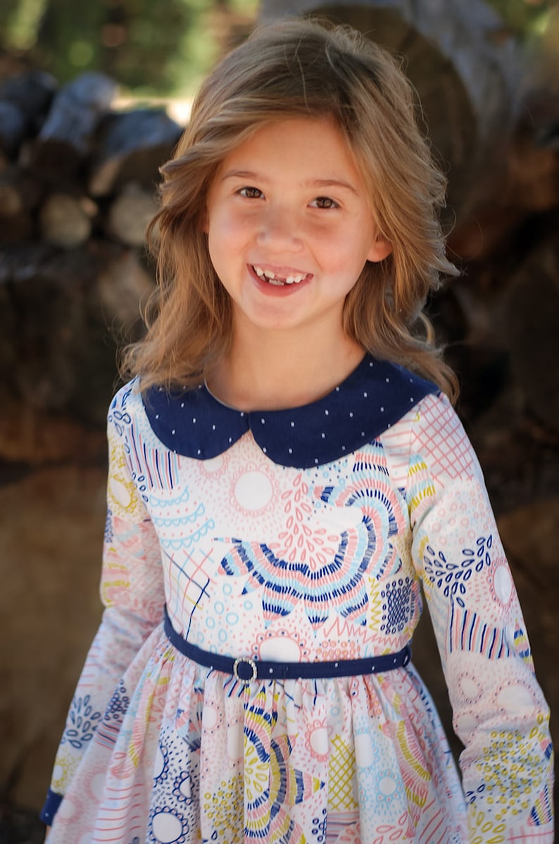 Wendy's Classic Collar Dress PDF downloadable Sewing Pattern Toddlers Girl Sizes 2T-12 image 3