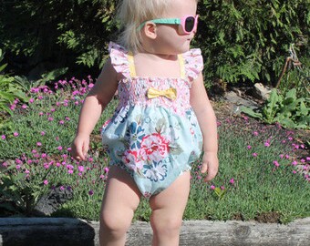 Scarlett's Sun Suit. PDF sewing pattern for Baby sizes Newborn - 3t.