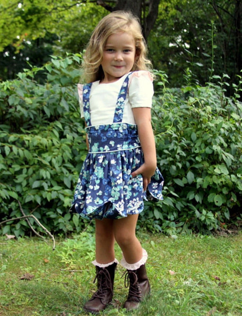 Mattie's Scallop Hem Suspender Skirt . PDF Sewing Pattern - Etsy