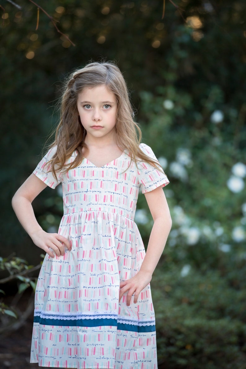 Brenda's Bow Back Top & Dress. PDF sewing pattern for toddler girl sizes 2t 12. image 5