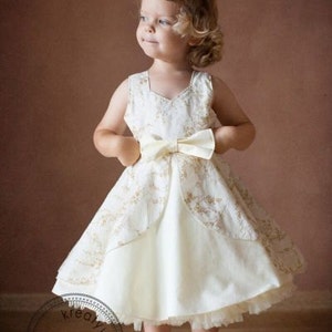 Kinley's Cascading Flounce Top & Dress. PDF sewing pattern for toddler girl sizes 2t - 12.