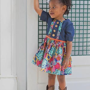 Wendy's Classic Collar Dress PDF downloadable Sewing Pattern Toddlers Girl Sizes 2T-12 image 2