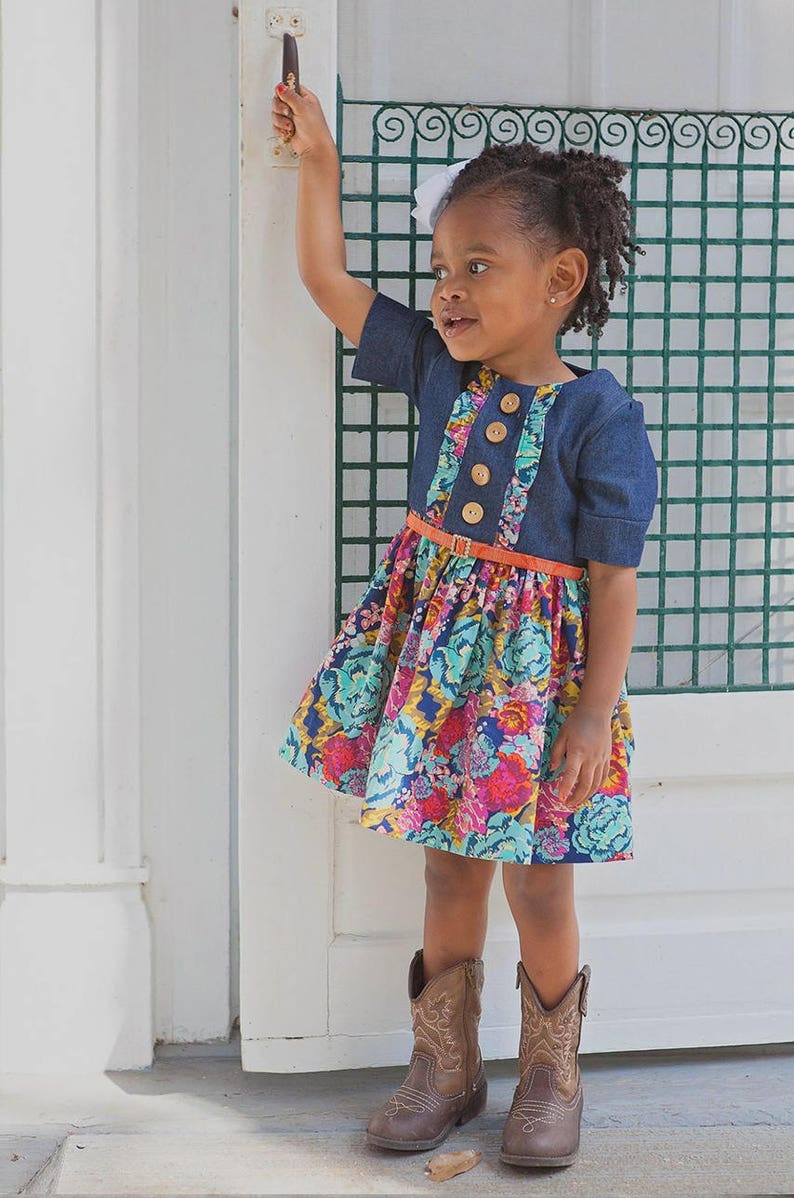 Wendy's Classic Collar Dress PDF downloadable Sewing Pattern Toddlers Girl Sizes 2T-12 image 2