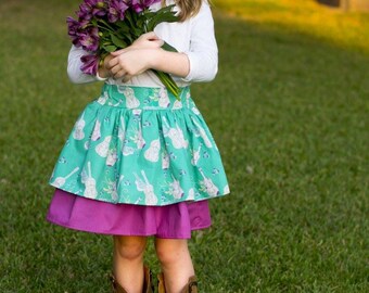 Daphne's Double Skirt . PDF sewing pattern for toddler girl sizes 2t - 12.