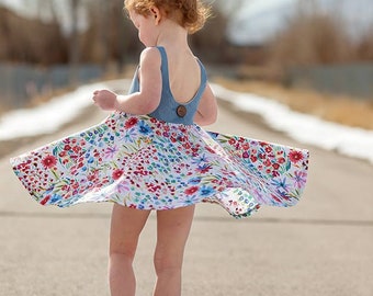 Molly's Circle Skirt Add On. Must Purchase Original Molly Pattern for Bodice. Downloadable PDF Sewing Pattern for Girl & Toddler Sizes 2T-12