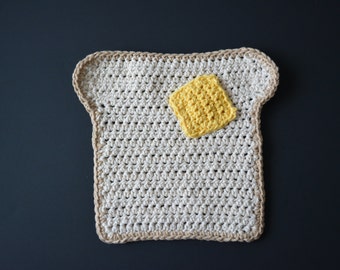 PATTERN Crochet Toast Dishcloth - Digital download