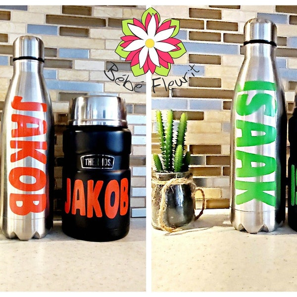 glass appliques decoration, drinkware appliques decoration , sticker, decal, name bottle thermos name