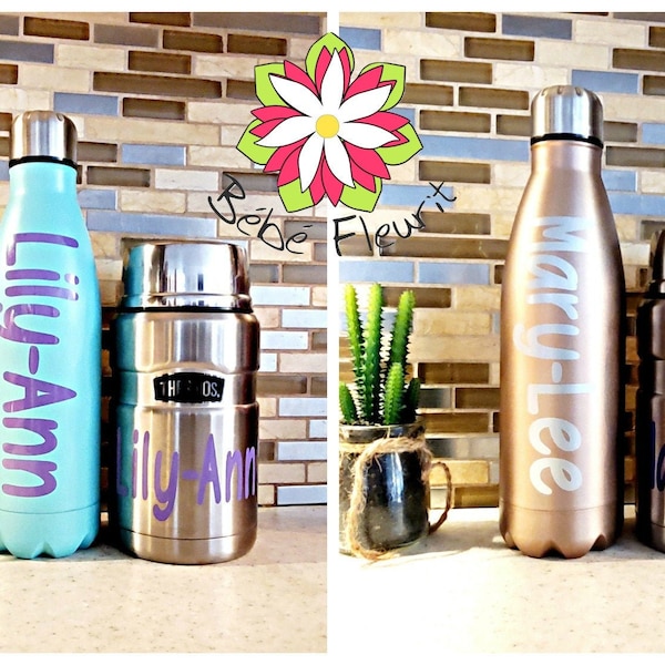 glass appliques decoration, drinkware appliques decoration , sticker, decal, name bottle thermos name