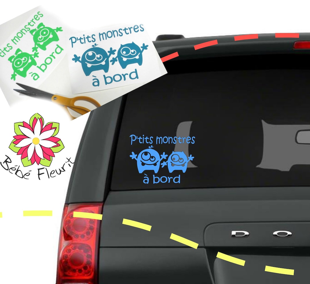 Autocollant Baby On Board Pour Voiture - Vinyle Durable 120x75mm Couleurs Variées