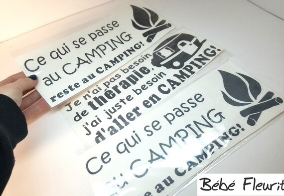 Vinyle Camping Sticker Car Fifthweel Etsy