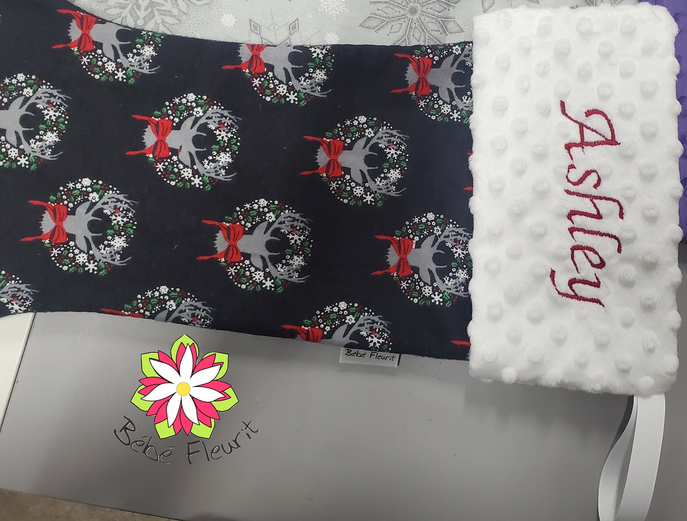 Christmas Stocking With Embroidered Name Bas De Noel Etsy