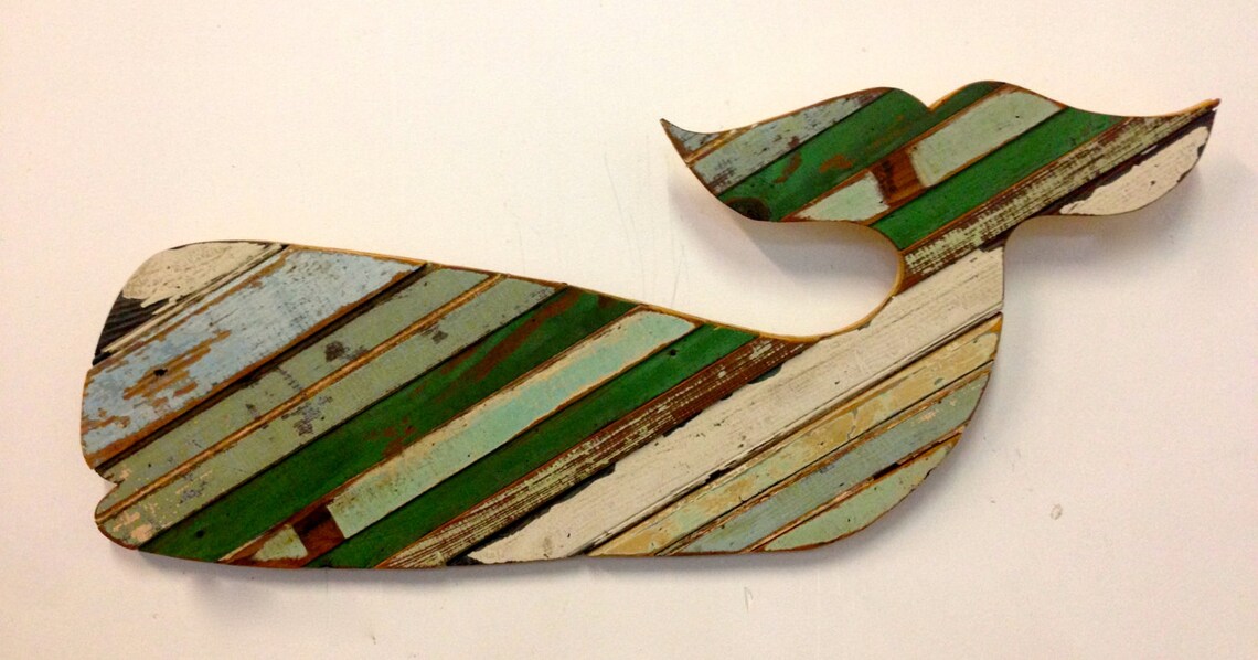 Reclaimed Wood Whale Wall Sculpture Etsy