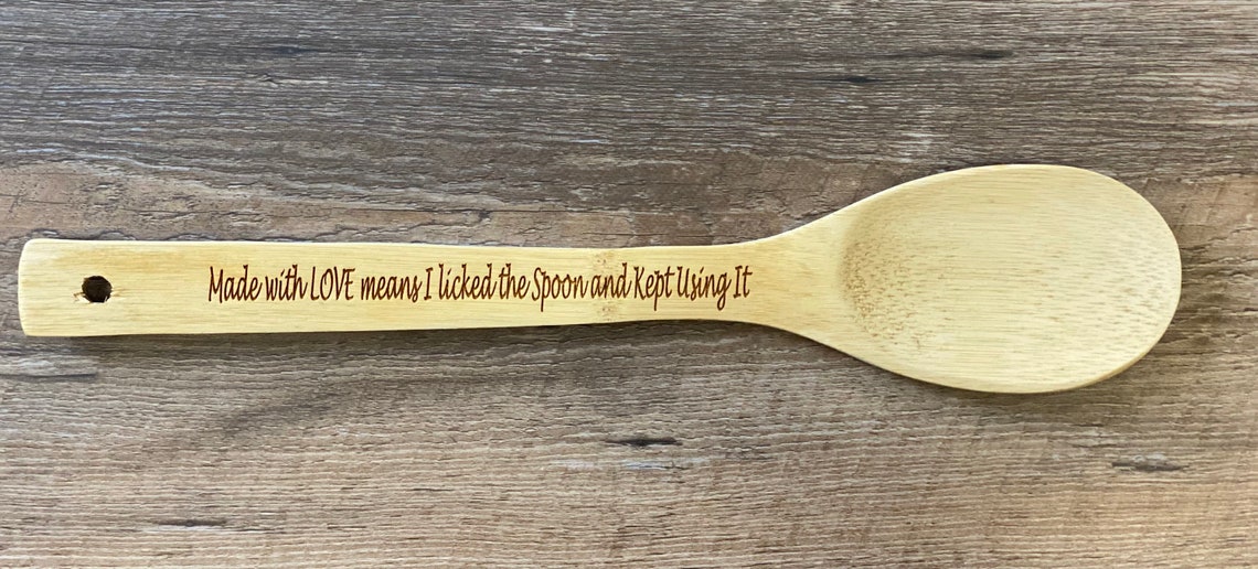 Laser Engraved Custom Wooden Spoons Personalized Engraved Etsy