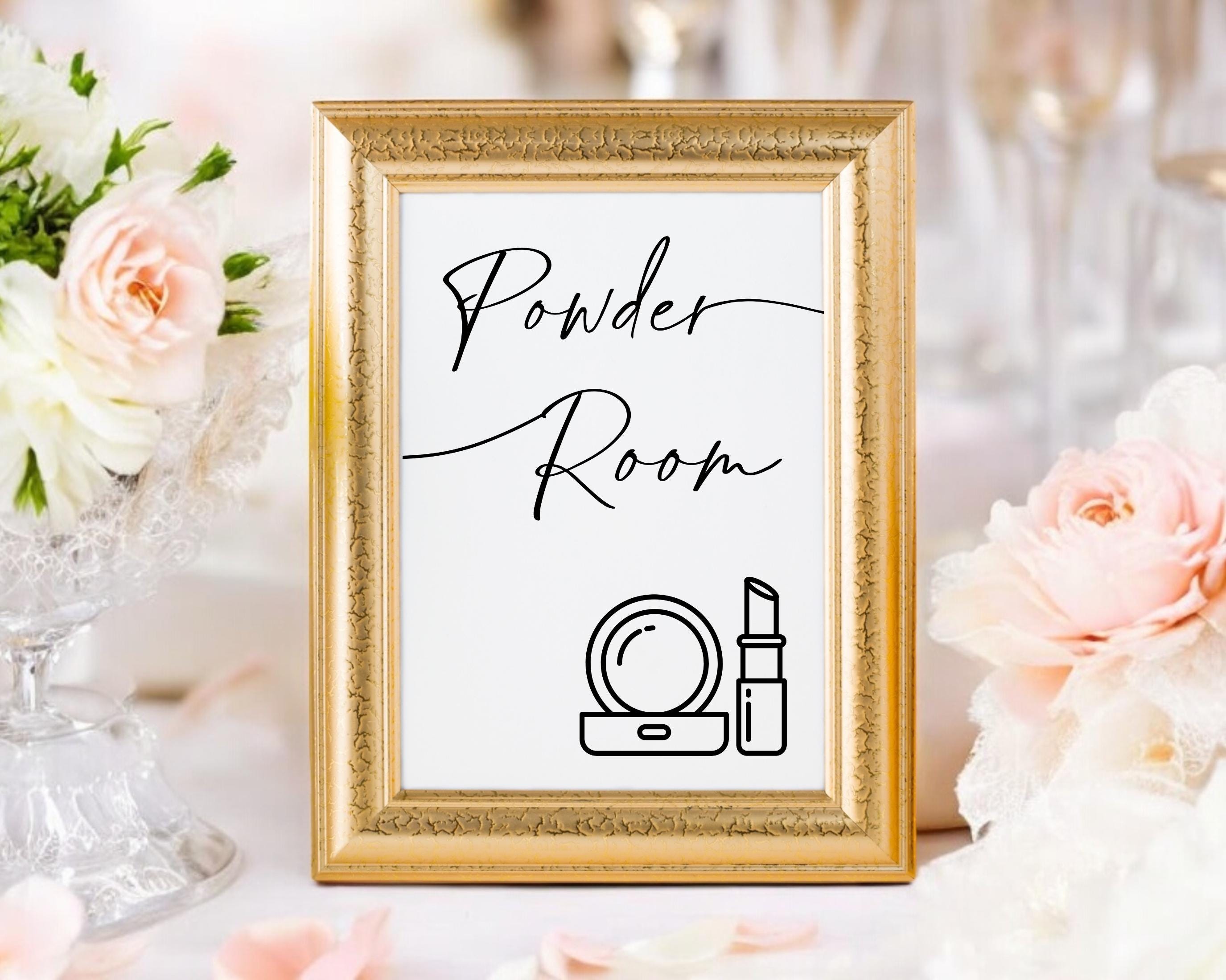 Powder Room Logos Powder Room Sign: Printable Restroom Decor (digital Download) - Etsy
