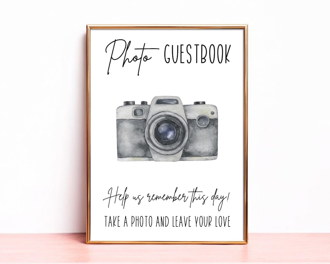 Simple Photo Sign Photo Guestbook Sign | Printable Wedding Sign | Table Sign | Digital ...