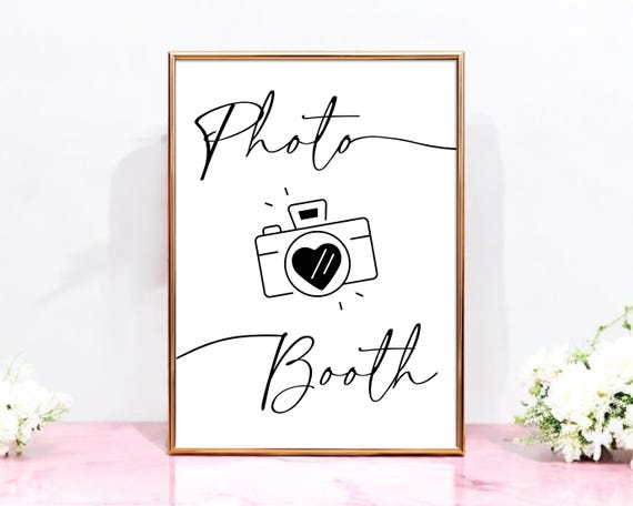 Photo Booth Sign, Printable Wedding & Party Decor (Digital Download)