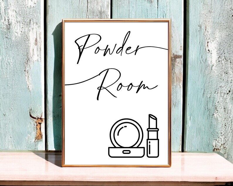 Powder Room Sign: Printable Restroom Decor (digital Download) - Etsy