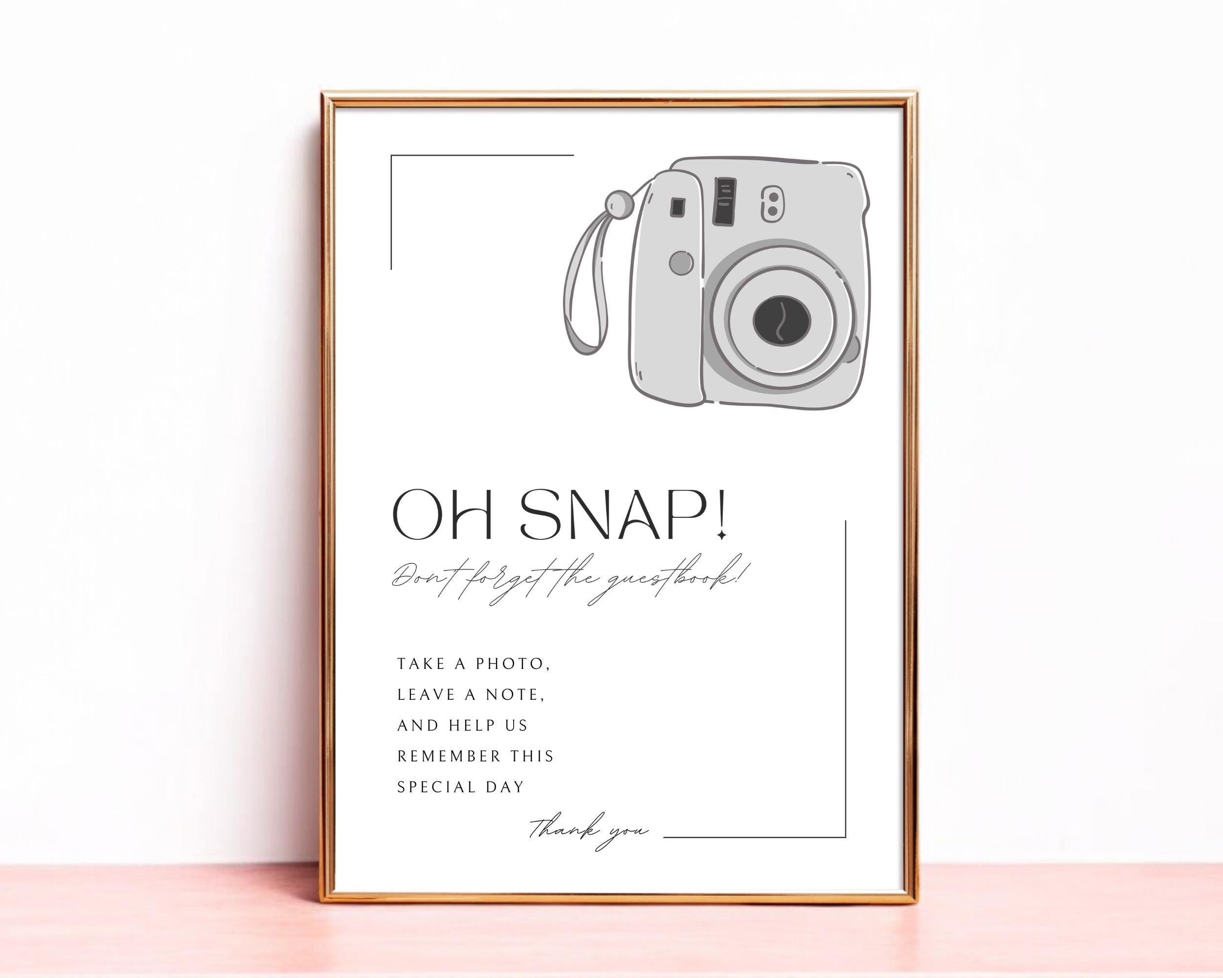Polaroid Guestbook Sign, Printable Wedding Sign, Photo Guest Book Sign, Digital Download, Instant Download, Wedding Decor, Table Sign