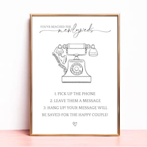 Livre d&#39;or audio à imprimer sur la plaque de mariage, vous avez atteint les jeunes mariés, après le ton (téléchargement numérique)