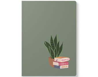 Bookshelf Tracker Notebook, Softcover Reading Journal, Book Log, Bookish Vibes Only