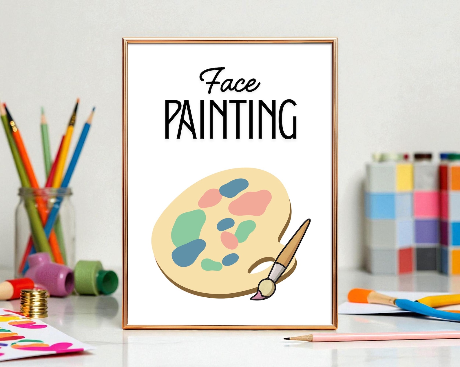 Face Painting Station Sign Printable, Kids Birthday Party Decor ...