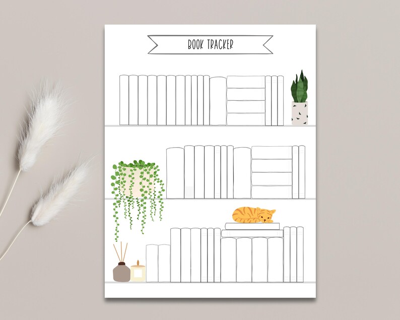 Printable Bookshelf Coloring Tracker: Reading Log (digital Download) - Etsy
