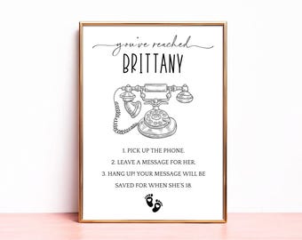 Audio Guestbook Sign | Personalized Baby Shower Sign | Printable Phone Guestbook Sign | Digital Download | Time Capsule